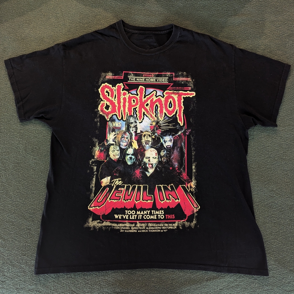 Slipknot The Devil in I VHS Cover T-Shirt Offical Merch Size XL